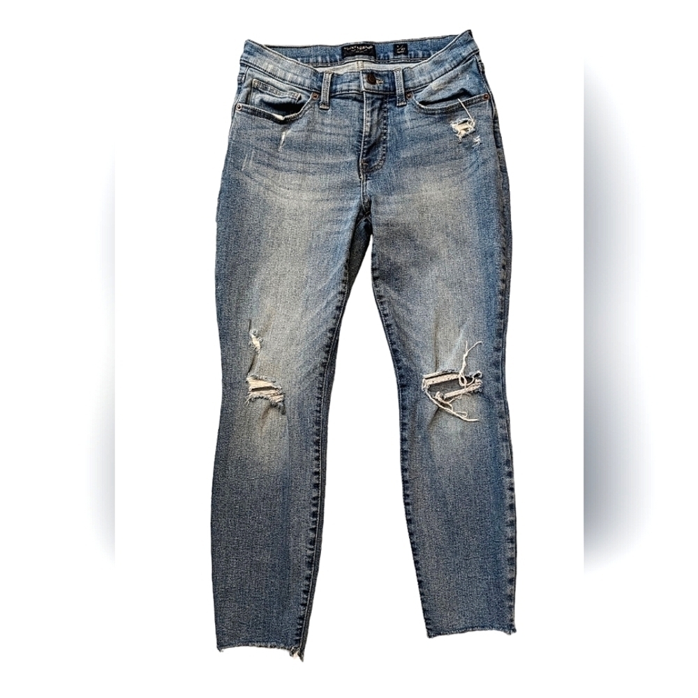 Lucky Brand Mid rise skinny Ankle Ava stretch distressed jeans size 4/27